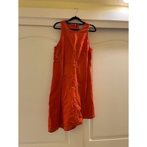 Orange Anthropologie dress